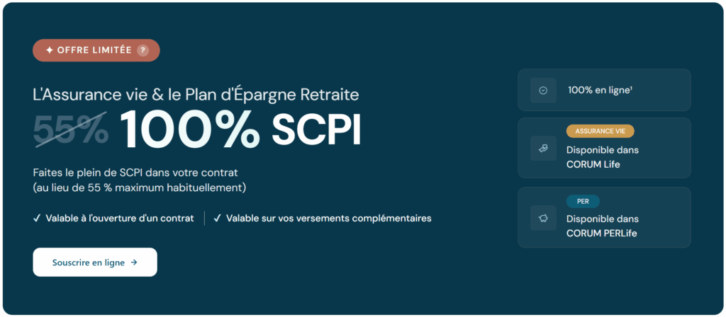 Offre 100% scpi Corum Origin