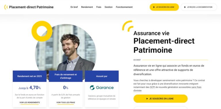 Aperçu assurance vie Placement-direct Patrimoine
